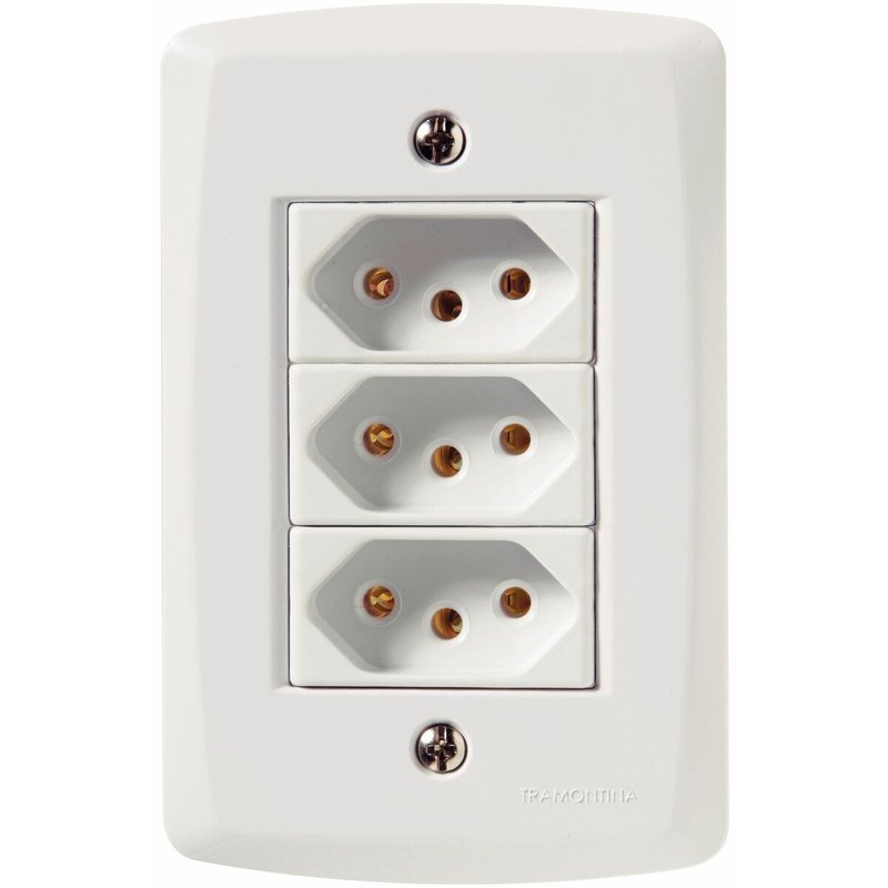 3 tomadas 2p t 20 a 250 v lux2 cod 4668