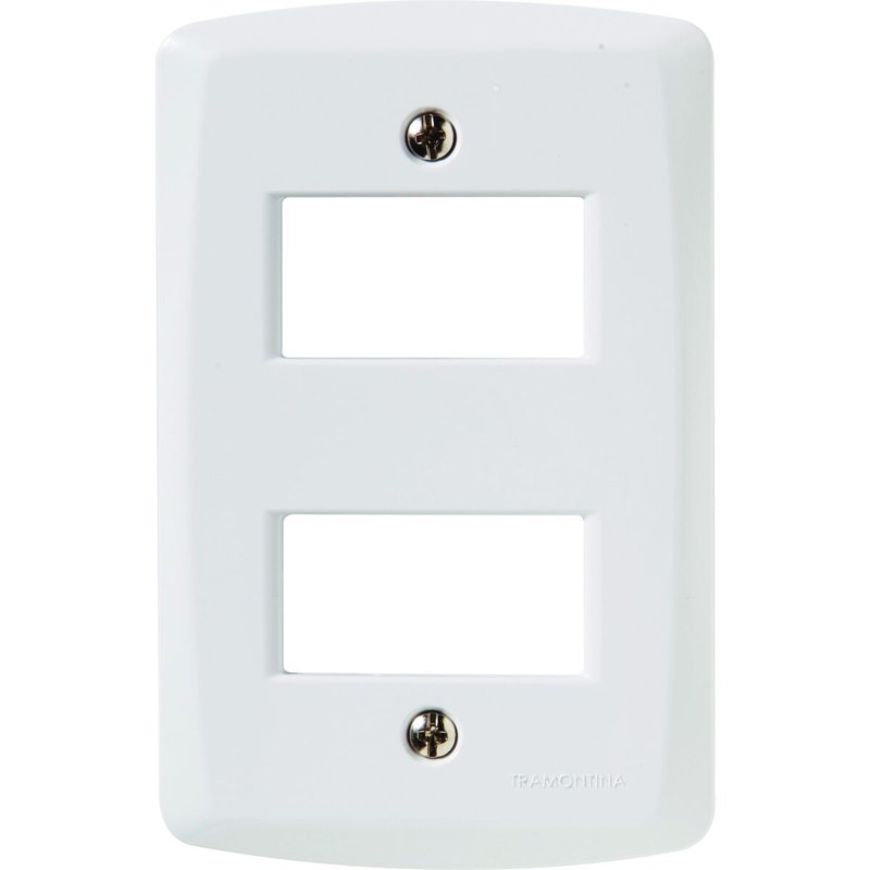 placa 2 postos afastados 4x2 lux2 cod 2083
