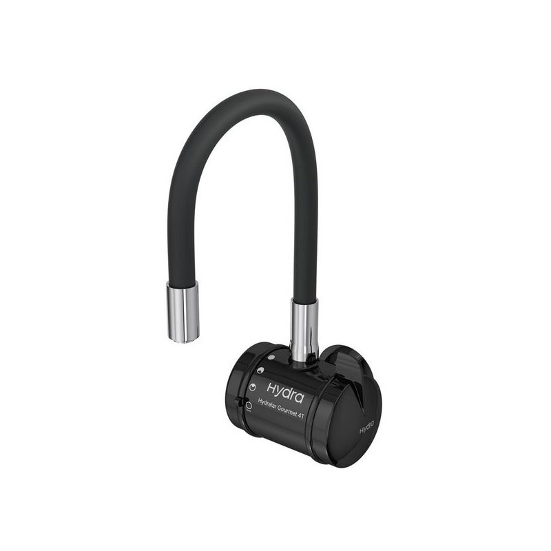 torneira eletrica hydralar 4t parede preta gourmet 5500w 220v hydra 2808
